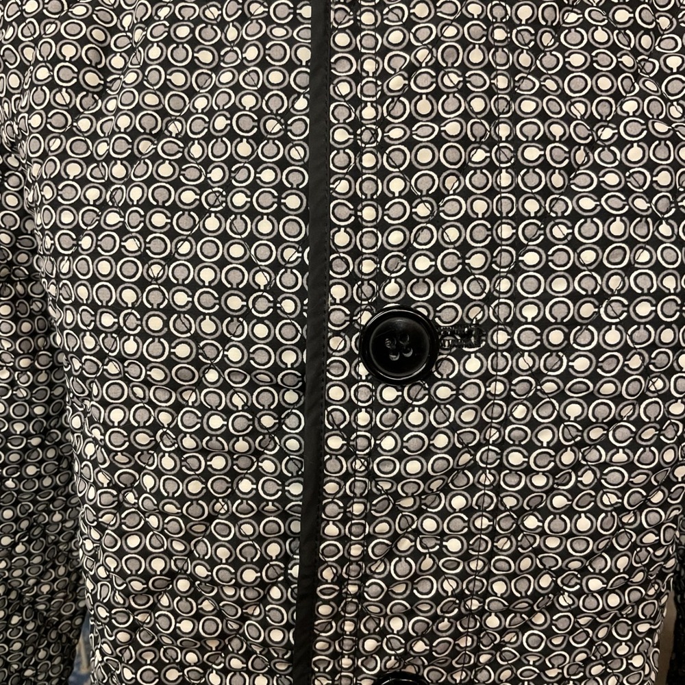 Talbots Women's Geometric Print Reversible Lightweight Quilted Jacket Size Large - Picture 3 of 16